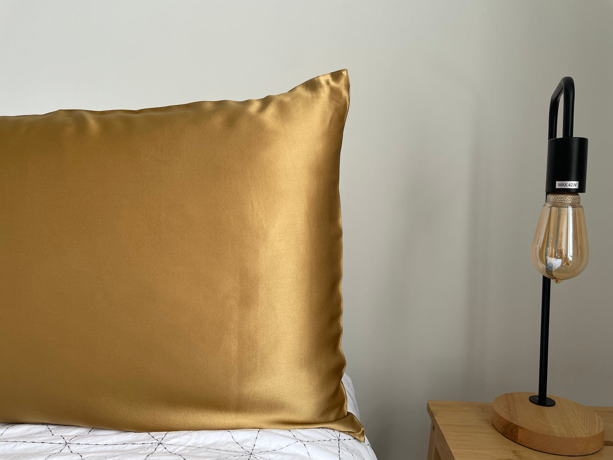 Silk Pillow Case Gold Silk and More site