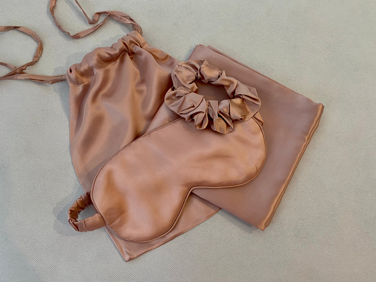 Blush Bloom Embroidered Silk Co-Ord Set
