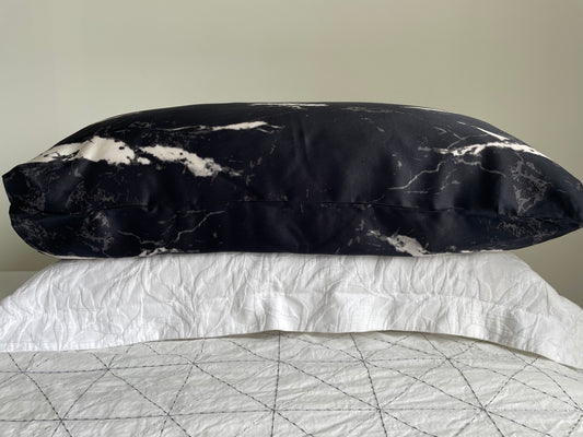 Silk Pillow Case - Black Marble - ON SALE
